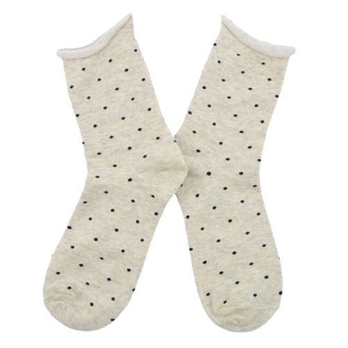 Calcetines blancos ⚪ "mini puntitos negros" ⚫