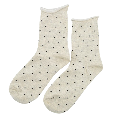 Calcetines blancos ⚪ "mini puntitos negros" ⚫