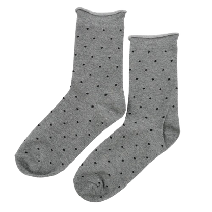 Calcetines grises ⚫ "mini puntitos negros" ⚪