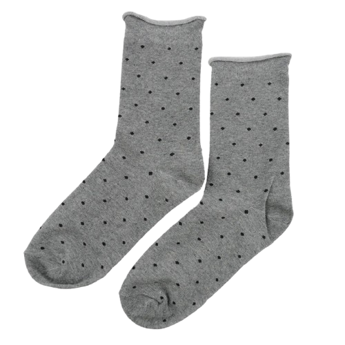 Calcetines grises ⚫ "mini puntitos negros" ⚪