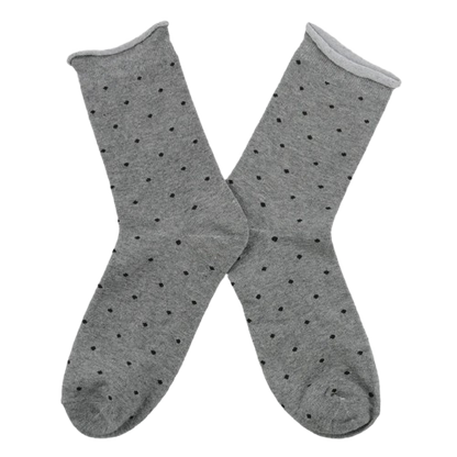 Calcetines grises ⚫ "mini puntitos negros" ⚪