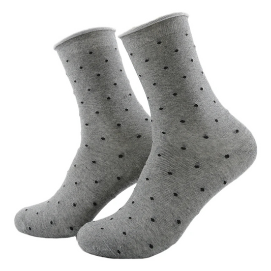 Calcetines grises ⚫ "mini puntitos negros" ⚪