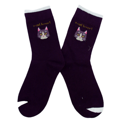 🧦 Calcetines gato “Miau Místico” negros 🖤