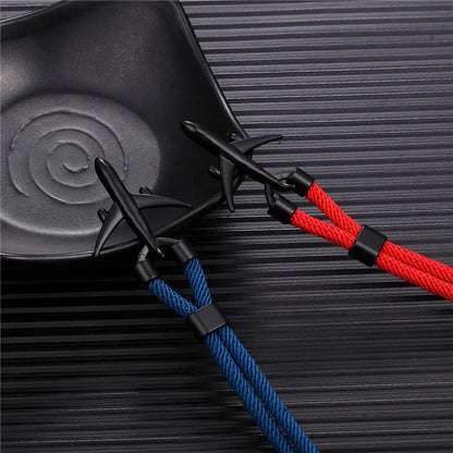 Pulsera de Aviación con Encanto de Avión y Ancla – Unisex, Cuerda Paracord Estilo Náutico para Amantes de los Viajes
