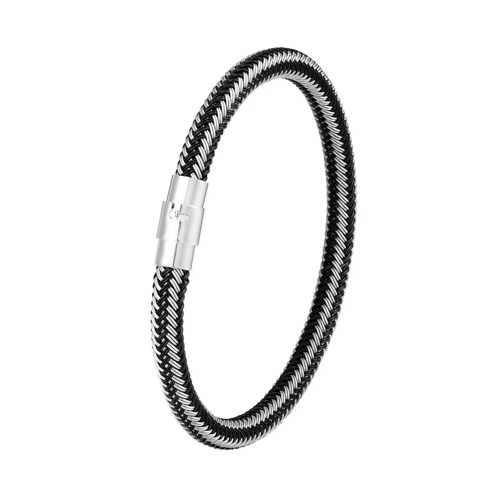 Pulsera de Alambre de Acero para Hombre – Estilo Punk Minimalista, Antidesgaste y Antidecoloración