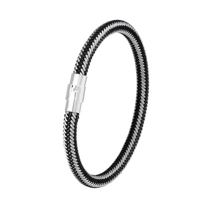 Pulsera de Alambre de Acero para Hombre – Estilo Punk Minimalista, Antidesgaste y Antidecoloración