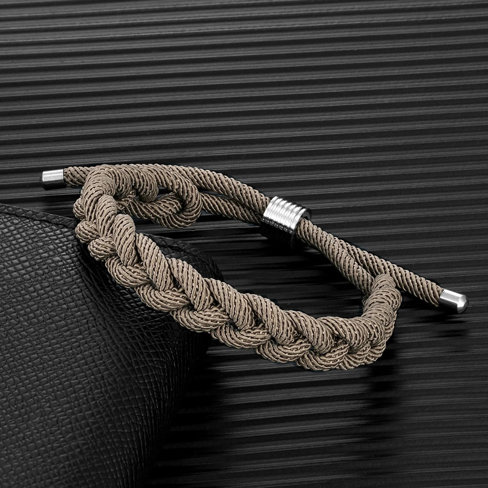 Pulsera de Supervivencia Ajustable con Cordones – Diseño Creativo Hecho a Mano para Rescate y Camping al Aire Libre