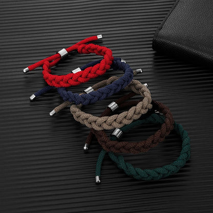 Pulsera de Supervivencia Ajustable con Cordones – Diseño Creativo Hecho a Mano para Rescate y Camping al Aire Libre