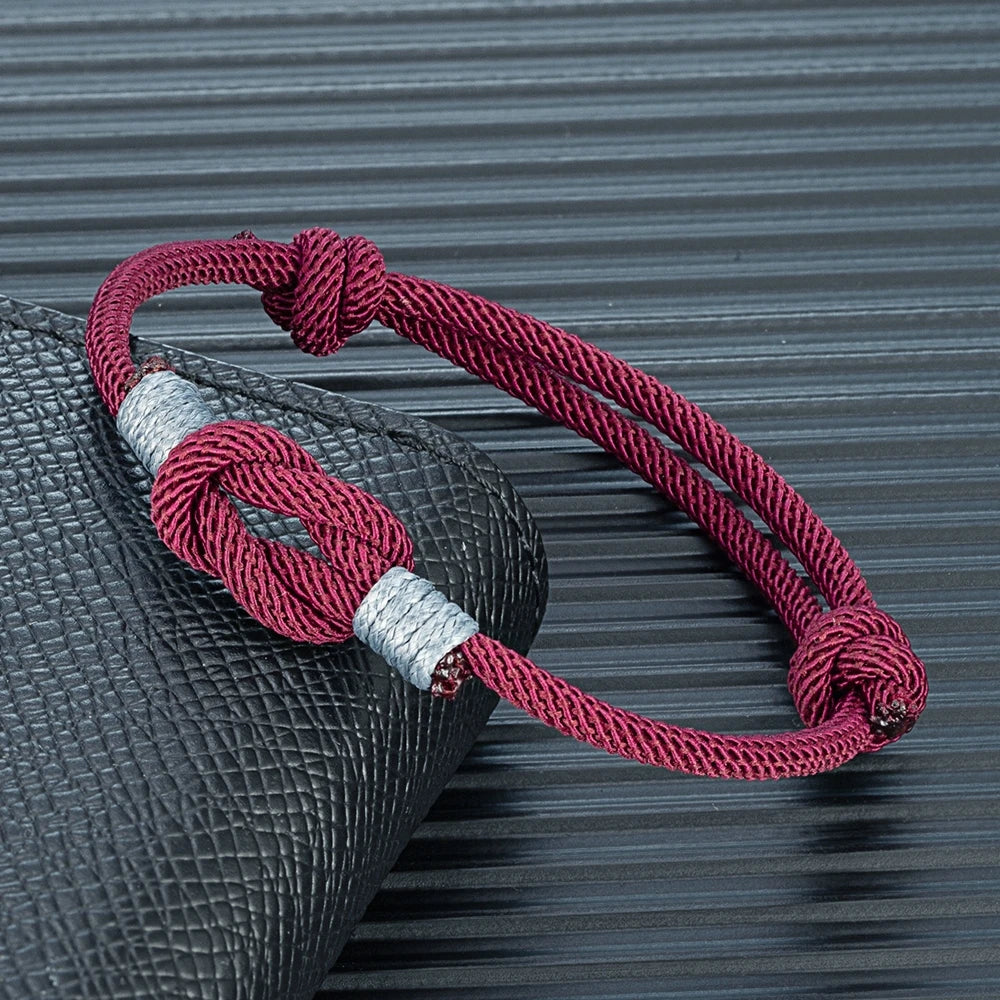 Pulsera Minimalista con Nudo Ajustable – Unisex, Ideal para Parejas, Padre e Hijo o Regalo de Amor