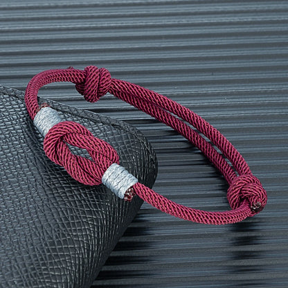 Pulsera Minimalista con Nudo Ajustable – Unisex, Ideal para Parejas, Padre e Hijo o Regalo de Amor