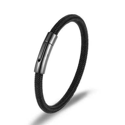 Pulsera de Alambre de Acero para Hombre – Estilo Punk Minimalista, Antidesgaste y Antidecoloración