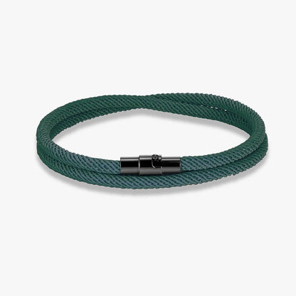 Pulsera Minimalista de Cuerda Roja de la Suerte – Doble Capa Unisex con Cierre Magnético Negro 316L