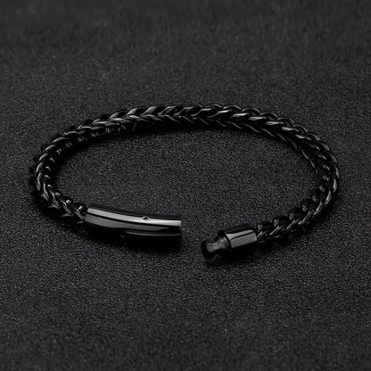 Pulsera de Cadena de Bicicleta Estilo Punk Rock para Hombre – Acero Inoxidable Chapado en Oro 18K con Cierre Magnético