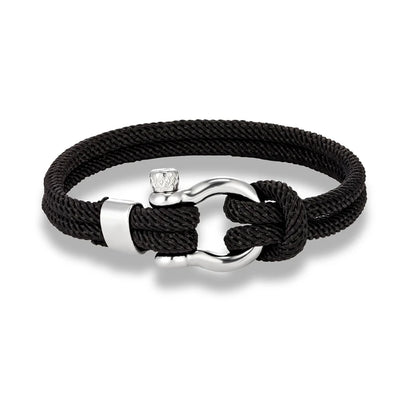 Pulsera Náutica Minimalista de Doble Hebra – Supervivencia con Cierre de Perno y Hebilla Deportiva de Acero Inoxidable Unisex