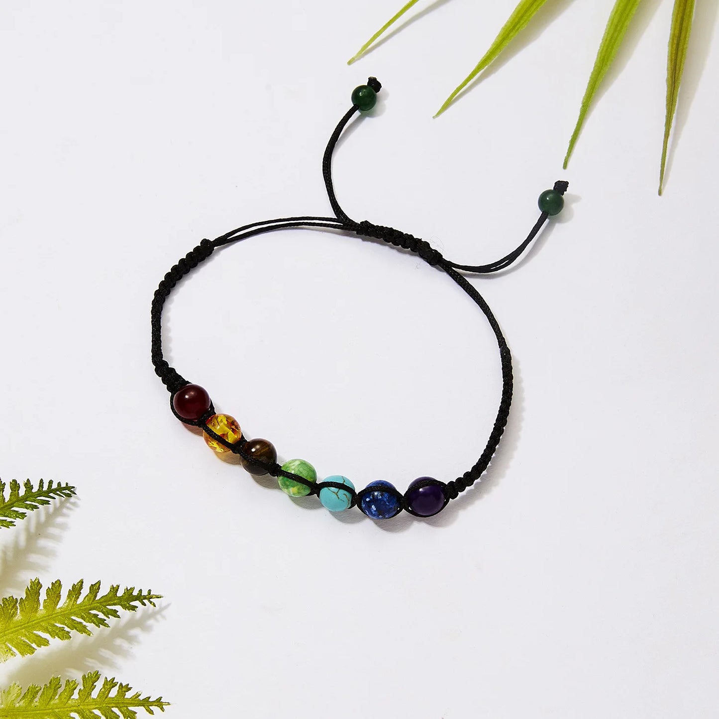 Pulsera de Piedra Volcánica – Elástica y Unisex, con Cuentas de Colores