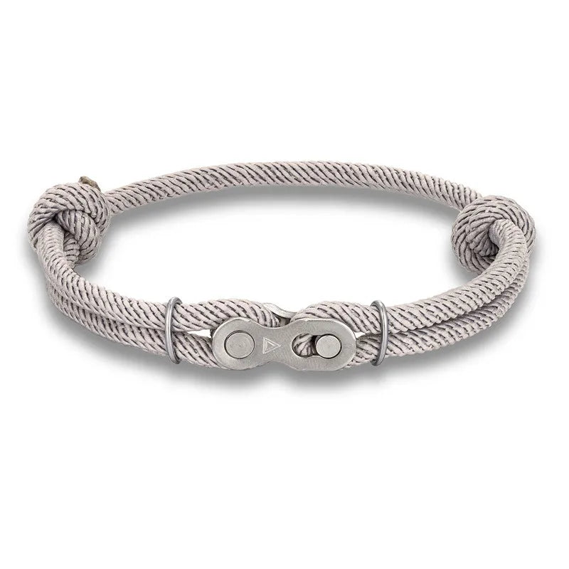 Pulsera de Cadena de Bicicleta para Hombre – Estilo Punk Rock con Cuerda Ajustable