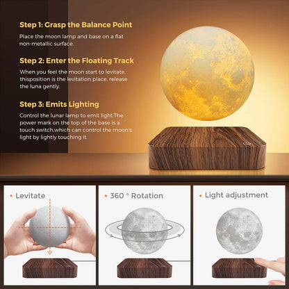 Lampara Lunar Flotante 3D