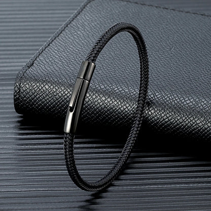 Pulsera de Alambre de Acero para Hombre – Estilo Punk Minimalista, Antidesgaste y Antidecoloración