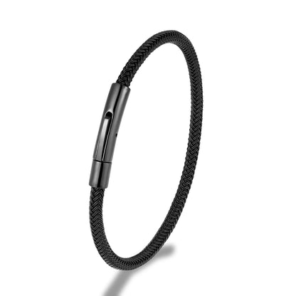 Pulsera de Alambre de Acero para Hombre – Estilo Punk Minimalista, Antidesgaste y Antidecoloración