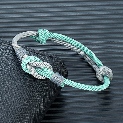 Pulsera Minimalista con Nudo Ajustable – Unisex, Ideal para Parejas, Padre e Hijo o Regalo de Amor