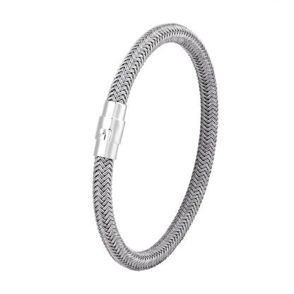 Pulsera de Alambre de Acero para Hombre – Estilo Punk Minimalista, Antidesgaste y Antidecoloración