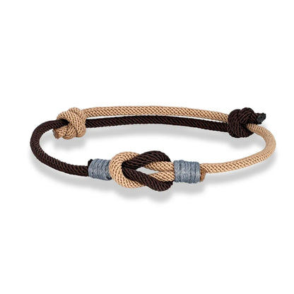 Pulsera Minimalista con Nudo Ajustable – Unisex, Ideal para Parejas, Padre e Hijo o Regalo de Amor