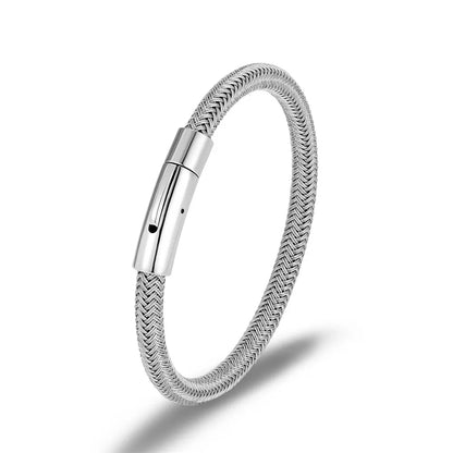 Pulsera de Alambre de Acero para Hombre – Estilo Punk Minimalista, Antidesgaste y Antidecoloración