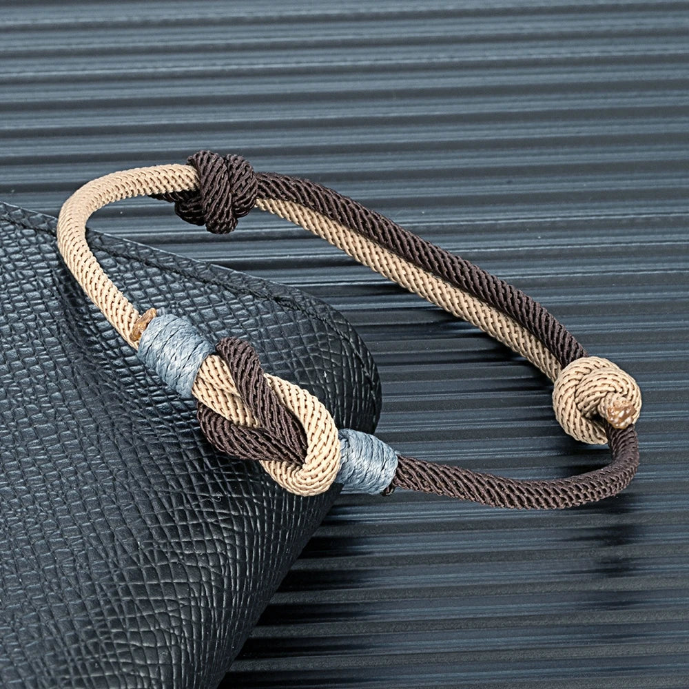 Pulsera Minimalista con Nudo Ajustable – Unisex, Ideal para Parejas, Padre e Hijo o Regalo de Amor