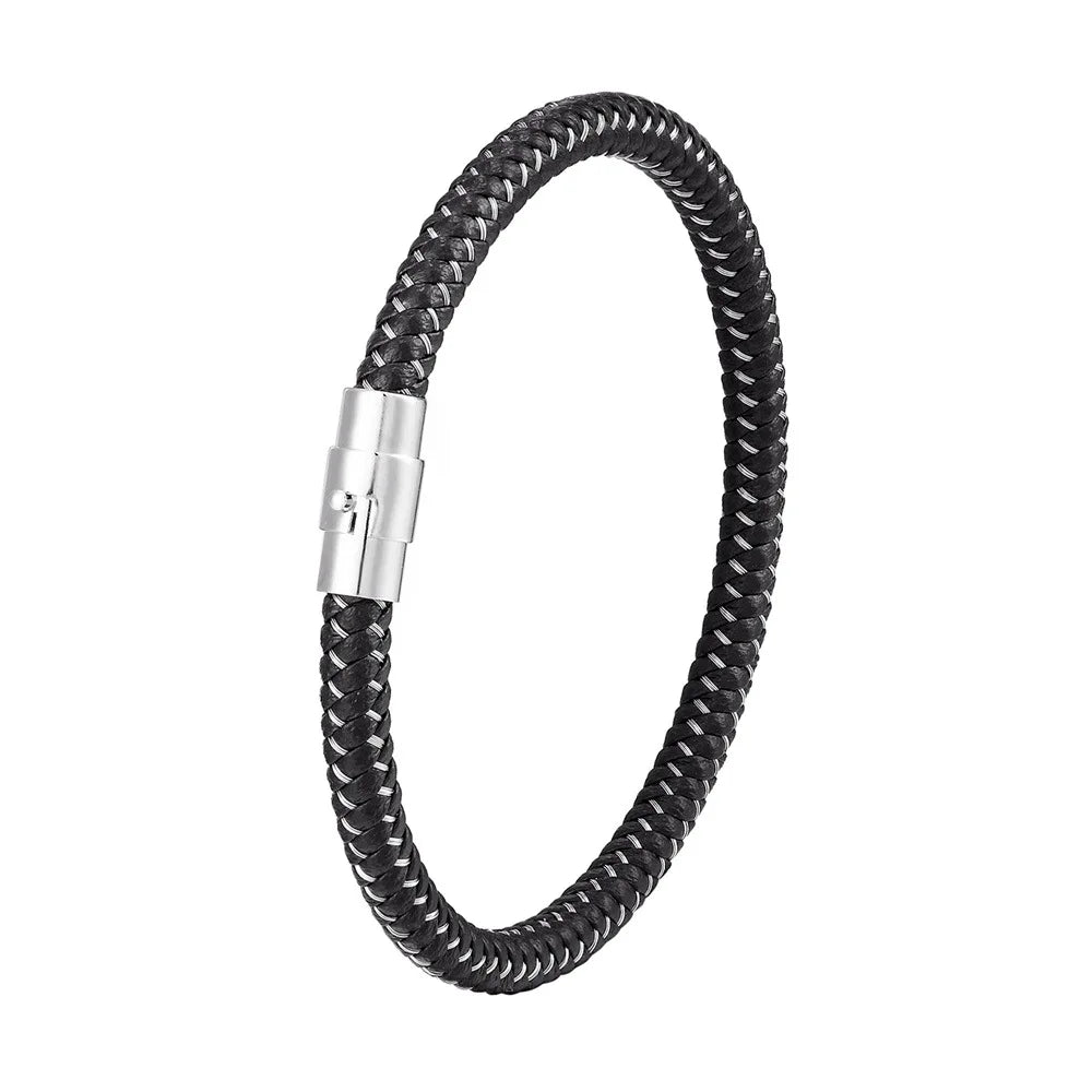 Pulsera de Alambre de Acero para Hombre – Estilo Punk Minimalista, Antidesgaste y Antidecoloración