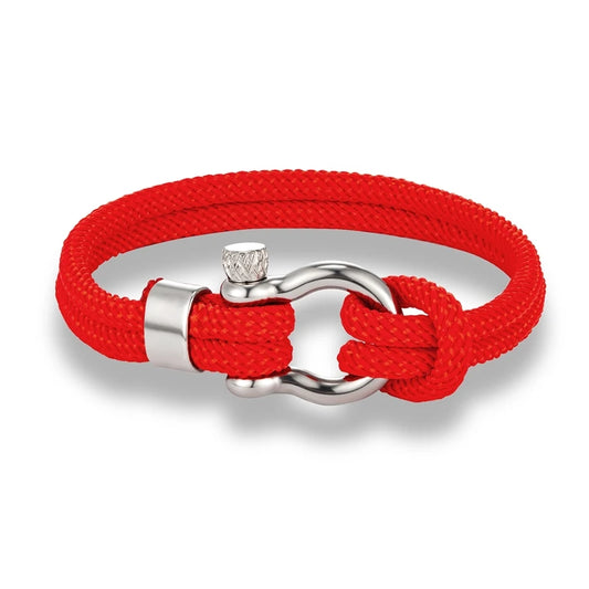 Pulsera Náutica Minimalista de Doble Hebra – Supervivencia con Cierre de Perno y Hebilla Deportiva de Acero Inoxidable Unisex