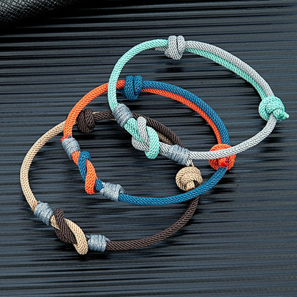 Pulsera Minimalista con Nudo Ajustable – Unisex, Ideal para Parejas, Padre e Hijo o Regalo de Amor
