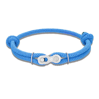 Pulsera de Cadena de Bicicleta para Hombre – Estilo Punk Rock con Cuerda Ajustable