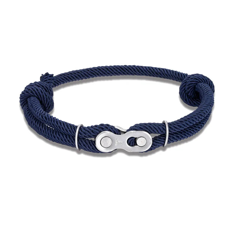 Pulsera de Cadena de Bicicleta para Hombre – Estilo Punk Rock con Cuerda Ajustable