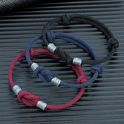 Pulsera Minimalista con Nudo Ajustable – Unisex, Ideal para Parejas, Padre e Hijo o Regalo de Amor