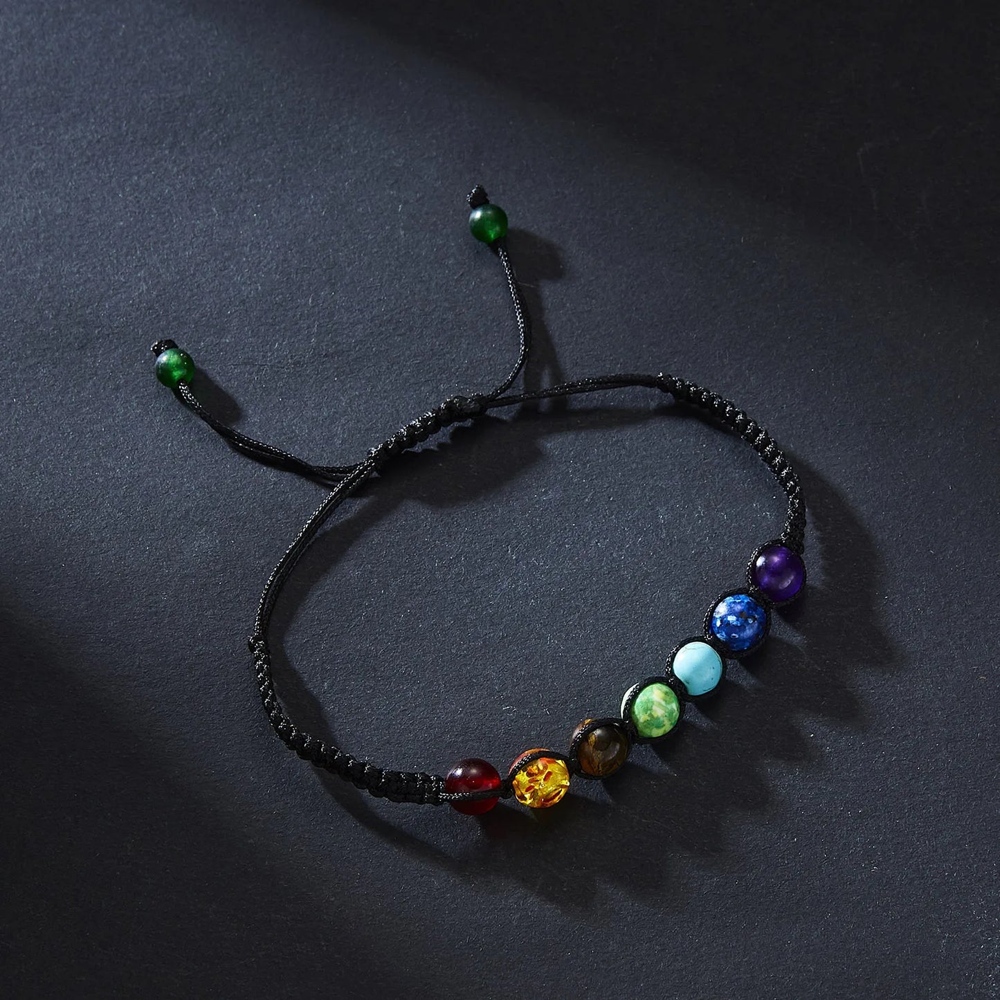 Pulsera de Piedra Volcánica – Elástica y Unisex, con Cuentas de Colores